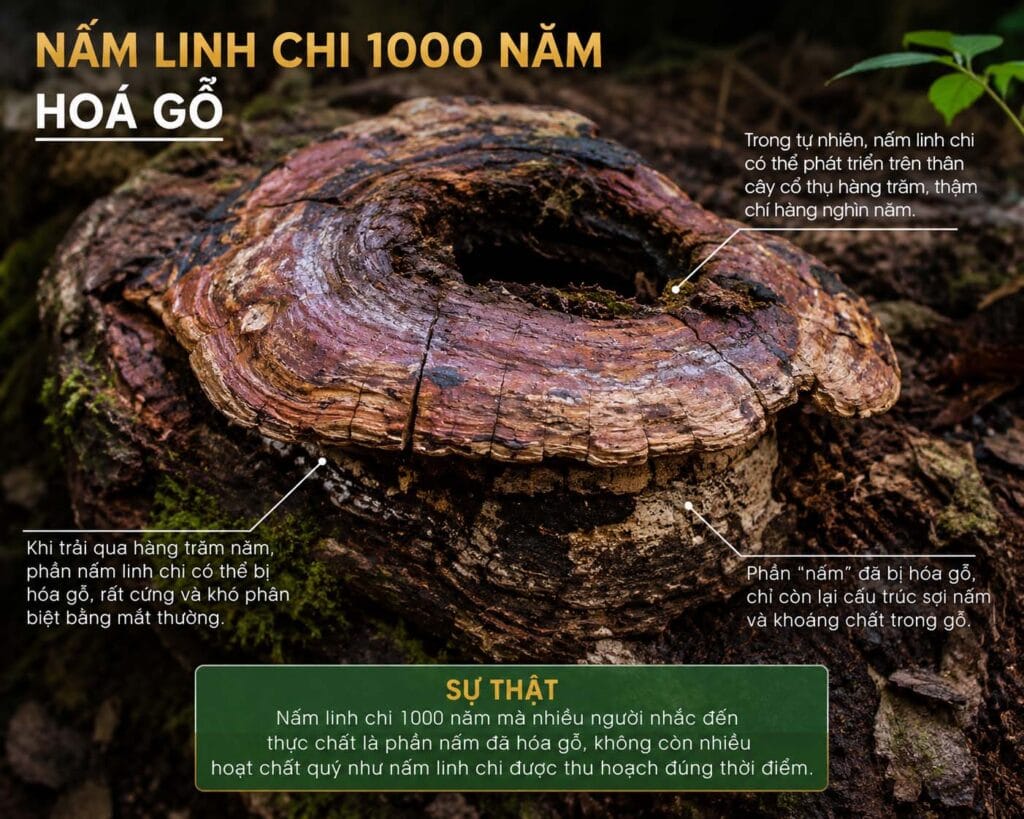Nấm Linh Chi 1000 Năm Hay Gỗ 1000 Năm? Không Phải Nấm Linh Chi Trồng Càng Lâu Năm Thì Càng Tốt